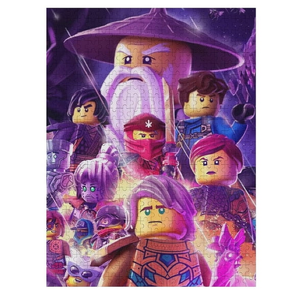 500 PCS Jigsaw Puzzle Ninjago Wooden Puzzle Challenging Game Fun Artwork For Family Friends Gifts