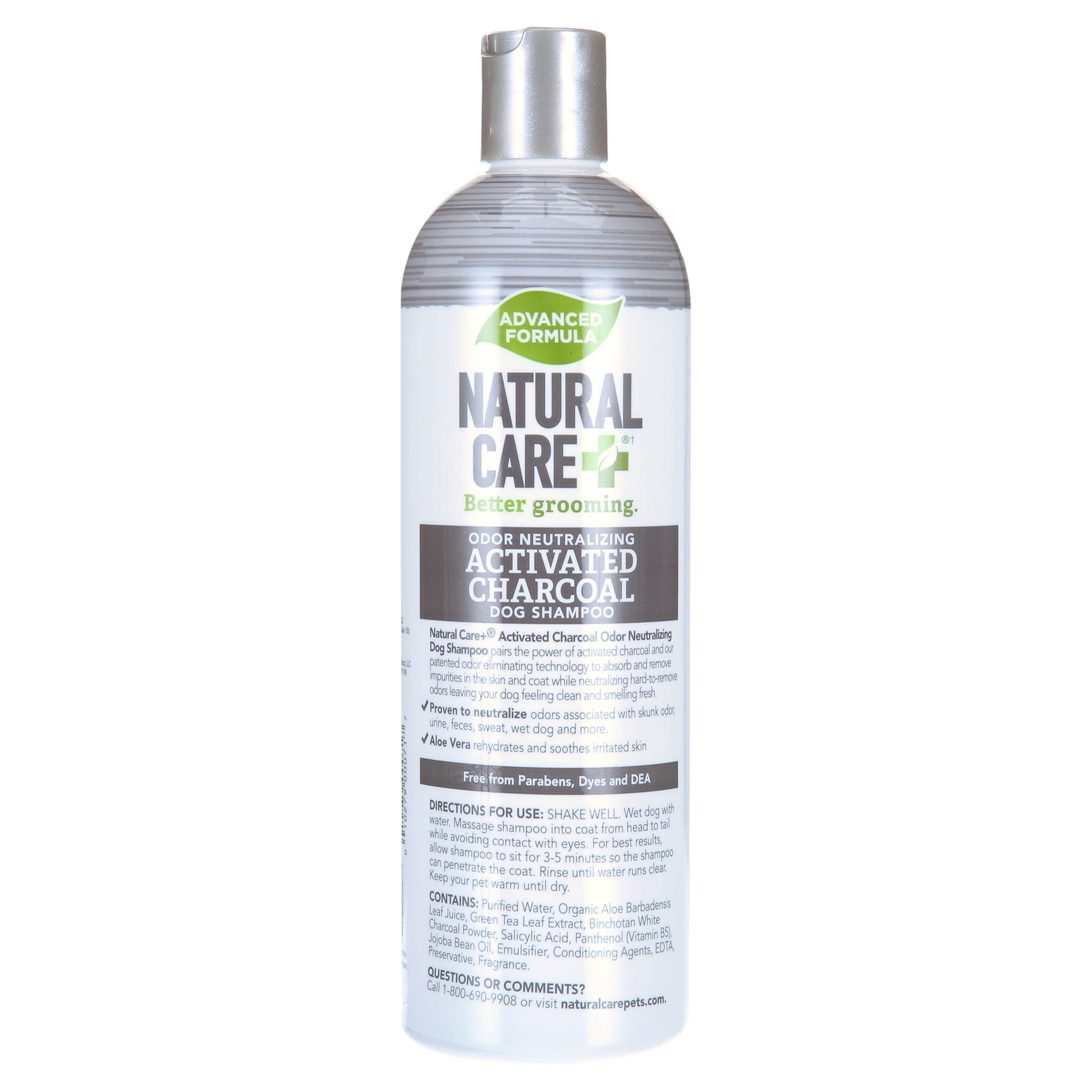 Natural Care Advanced Formula Odor Neutralizing Activated Charcoal Dog Shampoo - Light Herbal Scent - 16 oz.