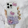 thumbnail image 1 of O2t For iPhone 15 Pro Case Luminous Shockproof Epoxy TPU Phone Cover o7Y 3D Butterflies - Luminous B, 1 of 5