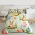 thumbnail image 2 of Manfei Cartoon Cute Rabbit Bedding Comforter Set for Kid, Happy Easter Eggs Twin Comforter Sets, Kawaii Bunnies Animal Reversible Bedding Set, Ultra Soft Home Decor, 2pcs, 2 of 8