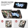 thumbnail image 2 of ELEHOLD Case for Samsung Galaxy Z Flip 5 2023,Camouflage Pattern with 360 Rotating Ring Holder Stand Slim Shockproof Rugged PU Leather Protective Case for Samsung Galaxy Z Flip 5 - Green, 2 of 7