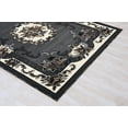 thumbnail image 6 of Allstar 8x10 Traditional Area Rug in Grey with Ivory French Aubusson design (7' 9" x 10' 1"), 6 of 8