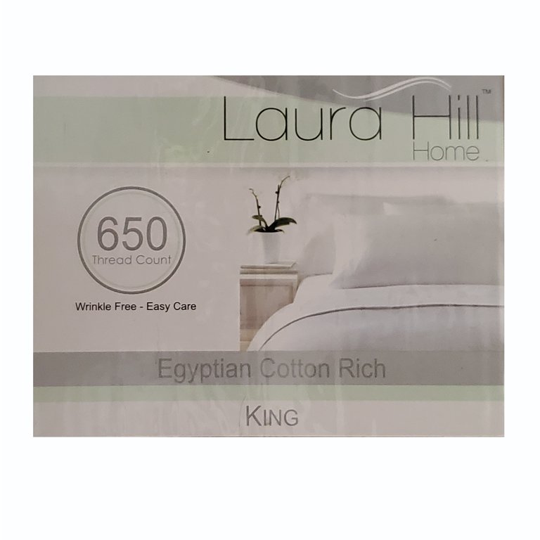 King Size 100% Cotton Sheet Set – 4 Piece, 15” Deep Pocket, Wrinkle Resistant, Includes Flat Sheet, Fitted Sheet, 2 Pillowcases