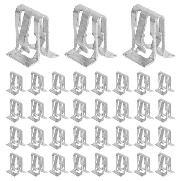 BRIGHTFUFU 50 Uds Clips de retenedor de acero al carbono Clips de ajuste Interior sujetadores Clips de retenedor de tablero de consola de camiones Clip de retenedor de tablero de coche