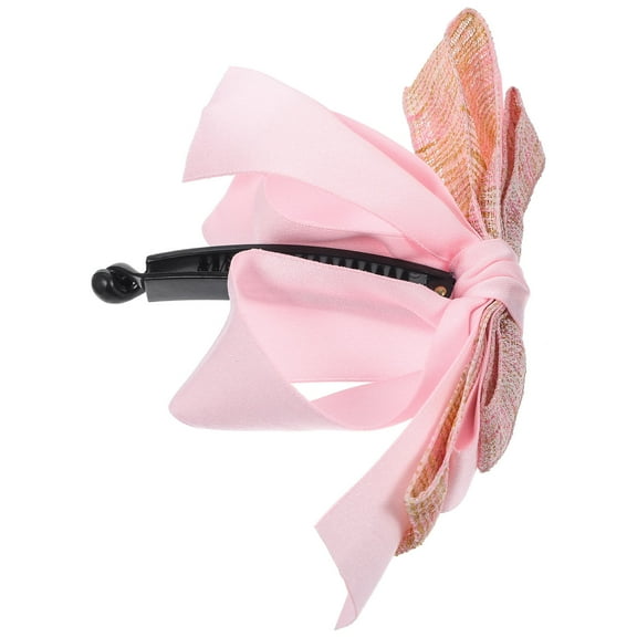 FRCOLOR 1 Set Pink Adjustable Position Hair Bows For Women Outfits Accessory