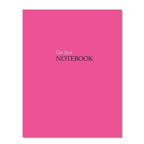 Kahootie Co® Dot Grid Journal, Numbered Pages, Bullet Stickers, Made in USA, 8.5" x 11", Pink