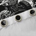 thumbnail image 4 of Castle Fairy Edgy ATV Art Black Out Curtains for Youth, Monochrome Off-Road Print Curtains Pack of 2 (42x63 Each) for Bedroom, Black, 4 of 6