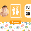 Hello Bello Diapers - Hootie Booties - Size N (35ct)