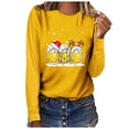 thumbnail image 2 of pimelu Christmas Shirts Clearance Christmas Shirts for Women Fashion Beer Glasses Print Loose Pullover Blouses Lightweight Round Neck Long Sleeve Ladies Tee Tops, 2 of 4