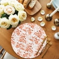 thumbnail image 2 of Burnt Orange Botanical Round 13 Inch Placemats Set of 8, Vintage Nature Flower HeatResistant Non Slip Place Mats for Dining Table, Wipeable Braided Kitchen Table Mats for Housewarming, 2 of 9
