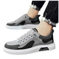 thumbnail image 3 of Men's Summer Breathable Mesh Casual Shoes Fashion Hollow Soft Soled Sneakers Tall Shoes For Men, 3 of 8