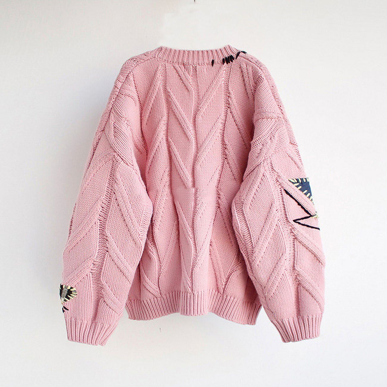 Treat Ürself shaggy knit cardigan（pink） Womens Open Front