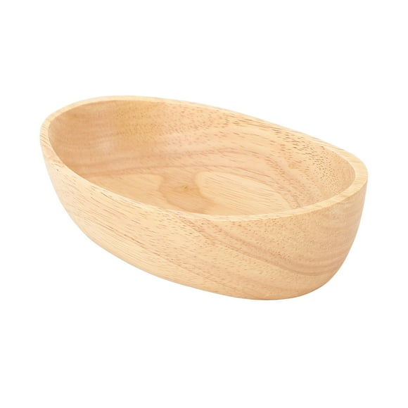 ZOUSSIQI Wooden Sushi Boat Rubber Wood Smoothing Thick Anti Slip Easy to Clean Sushi Serving Tray for Family Bar Cafe Party 17cm / 6.7in JU316-1157