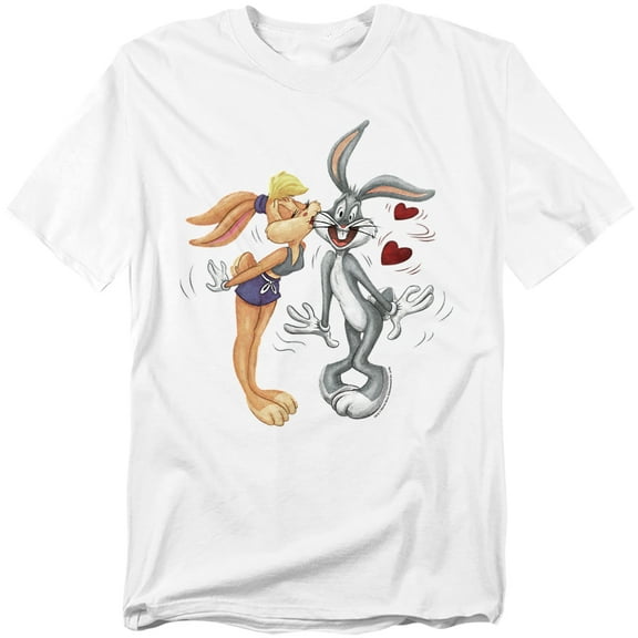 Looney Tunes T-Shirt Bugs And Lola Kiss Valentine'S Day Unisex Graphic Tee for Men & Women