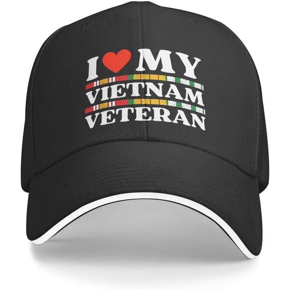 I Love My Vietnam Veteran Hat 1961-1975 Flag Freedom Dayfighter War Baseball Cap Trucker