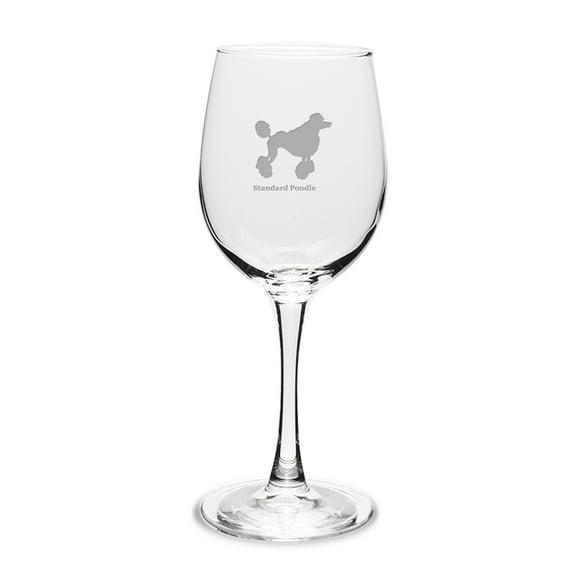 Standard Poodle 12 oz Classic White Wine Glass