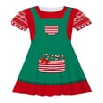 thumbnail image 1 of Vestido de Princesa de Papá Noel Gibobby Estampado Animados Navideños Manga Corta Multicolor 2-3 Años, 1 of 4