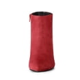 thumbnail image 2 of BLISSFUL STEP Women's Pointed Toe Zip Stiletto Ankle Boots Reds 5.5, 2 of 8