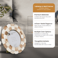 thumbnail image 3 of Handicrafts Home 4" x 4" Scalloped Brown & White Picture Frames - Photo Frame for Wall & Tabletop, Farmhouse Vintage Home Decor, Gallery Wall & Desk Decor, Family Picture Frame, 3 of 6