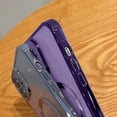 thumbnail image 4 of Compatible with iPhone 11 Magnetic Clear Case,Luxury Plating Bling Transparent Shockproof MagSafe Case with Full Camera Lens Protector for iPhone 11 Women Girl Men-Elegant Purple, 4 of 6