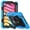 Sky Blue and Black, variant on navor Rugged Cover Compatible with iPad Mini 6 (2021), Rotatable Kickstand Shoulder & Hand Strap Shockproof Heavy Duty Protective Case