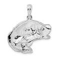 thumbnail image 4 of FJC Finejewelers 925 Sterling Silver Rhodium Plated Polished Jumping Bass Fish Charm 28 x 27 mm, 4 of 6