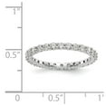 thumbnail image 5 of 14K White Gold Ring Band Eternity Diamond Round Polished shared Prong 1ct , Size 9, 5 of 5