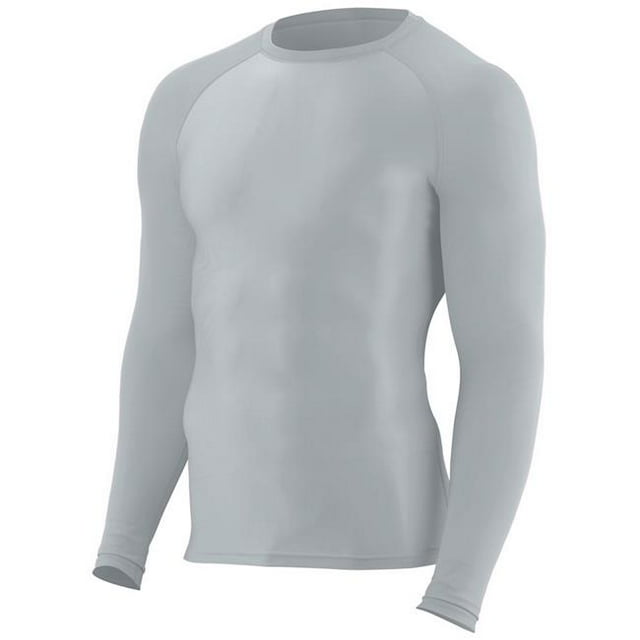 2604A-Silver-2X Hyperform Compression Chemise à Manches Longues, Argent - 2X