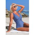 thumbnail image 6 of Alove Women V Collar Bathing Suit One Piece Swimsuit Sexy Monokini Swimwear S-XL, 6 of 7