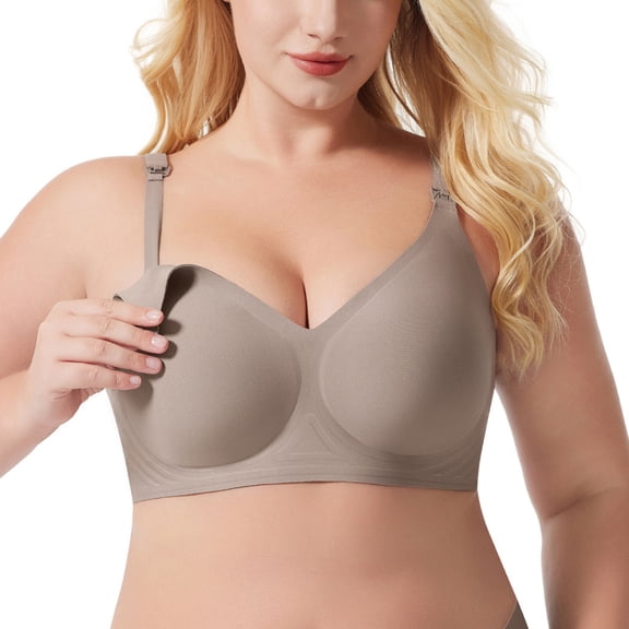 Women's Bra Comfortable Seamless Breastfeeding Wireless High-end Full Cup Bra