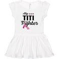 thumbnail image 3 of Inktastic Breast Cancer Awareness My Titi is a Fighter Girls Toddler Dress, 3 of 5