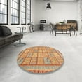 thumbnail image 4 of Ahgly Company Machine Washable Indoor Rectangle Abstract Papaya Orange Area Rugs, 5' x 8', 4 of 7