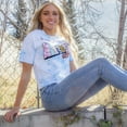 thumbnail image 4 of To All The Boys I've Loved Before Womens' Greetings From New York City Juniors Tie Dye Crop T-Shirt, 4 of 7