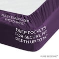thumbnail image 6 of Bed Sheets - California King Sheet Set [6-Piece, Purple] - Hotel Luxury 1800 Brushed Microfiber - Soft and Breathable - Deep Pocket Fitted Sheet, Flat Sheet, Pillow Cases, 6 of 6