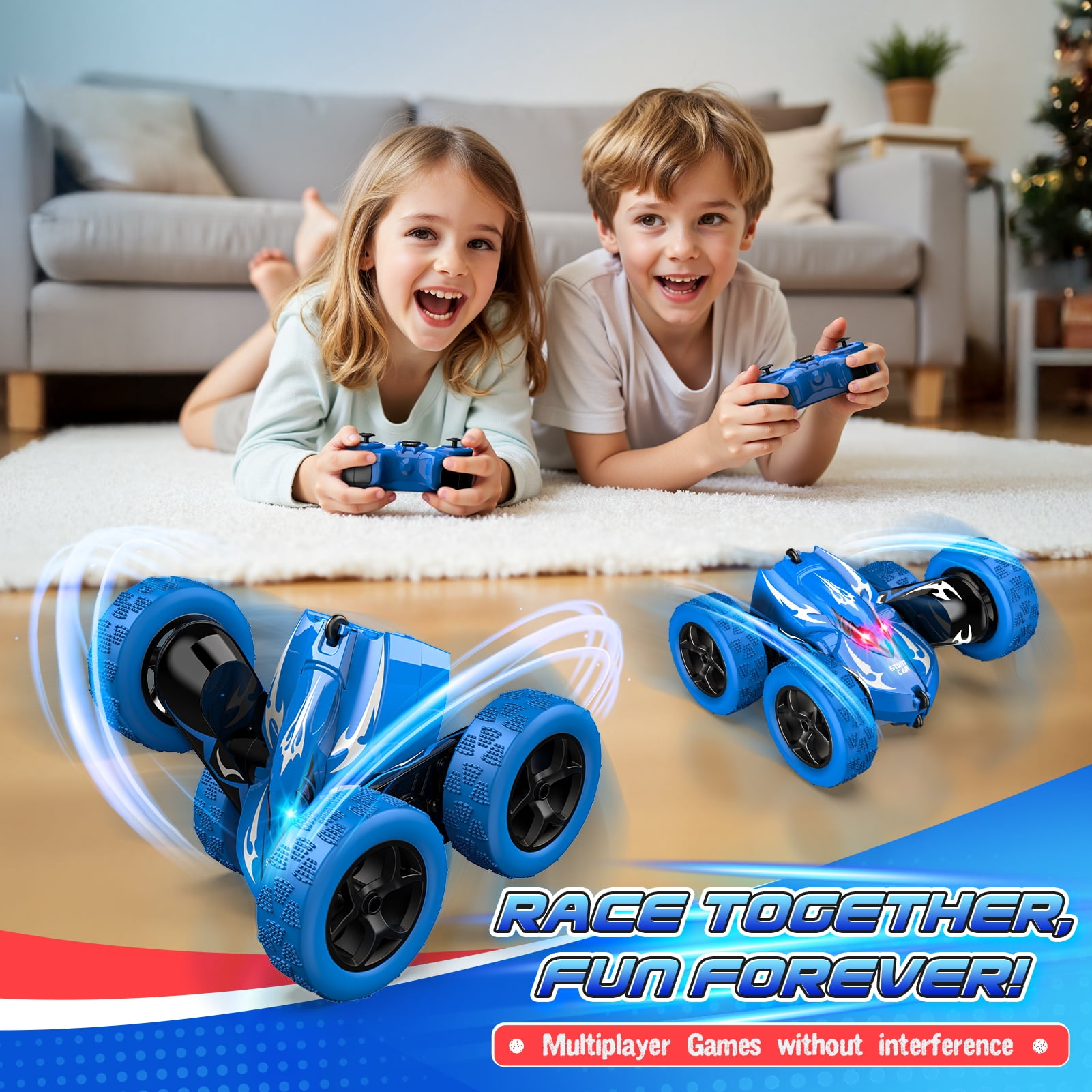 Remote Control Stunt Cars for Kids, 3 4 5 6 7 8 9 10 Year Old Boys Gifts, Rechargeable RC Cars for 3-12 Year Old, Outdoor Toys for Boys Christmas Birthday