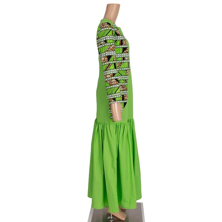 long sleeve ankara maxi dress Bekky Ankara Maxi Dress