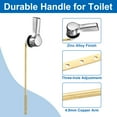 thumbnail image 3 of 1 Set Toilet Handle Replacement Kit, Front Mount Universal Toilet Flush Handle, 701 Silver, 3 of 5