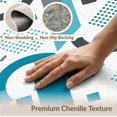 thumbnail image 3 of ODIKA 6'x9' Teal Gray Modern Geometric Abstract Washable Area Rug Bold Diagonal Shapes With Dotted Accents Non-Slip, Easy Care, for Family Room, Living Mater Bedroom, 3 of 4
