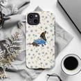 thumbnail image 5 of Dachshund Dog Phone Case, Blue Floral Striped Pajamas iPhone Cover for iPhone 17 16 15 14 13 12 11 Pro Plus Mini, 5 of 6