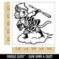 thumbnail image 2 of Monkey King Son Goku Nimbus Cloud Square Rubber Stamp Stamping Scrapbooking Crafting - Large 2.75in, 2 of 7
