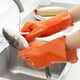 thumbnail image 3 of Guantes para Pelar Patatas, Antideslizantes, Versátiles para Verduras y Pescado, Ideales para Cocinas y Pescaderías, de Látex y Pvc Duraderos, Color Naranja, 27 Cm, 1 Par, 3 of 7