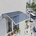 thumbnail image 5 of 38" x 40" Window & Door Awning Canopy, Gray Polycarbonate Panel with Aluminum Bar, 5 of 11
