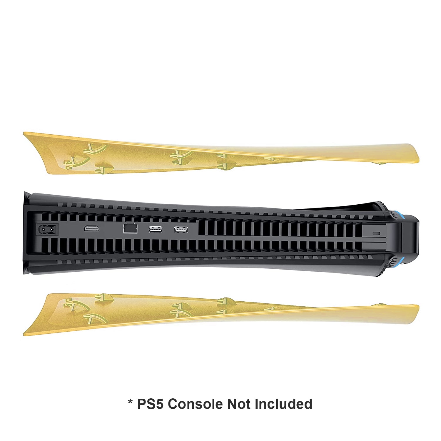 Mytrix PS5 Faceplates for PlayStation 5 Disc Edition Yellow, Anti-Scratch Replacement Protective ABS Hard Shell