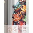 thumbnail image 3 of Frogs Prints Sheer Curtains for Living Room Bedroom Modern Colorful Animals Sheer Curtains 84 Inch Long 2 Panels Set Light Filtering Curtain Window Treatments Drapes for Dining Room, 3 of 6