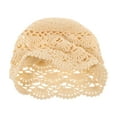 thumbnail image 2 of Gorro de encaje de ganchillo hecho a mano, estilo turbante vintage, informal y elegante, para mujeres y niñas., 2 of 8