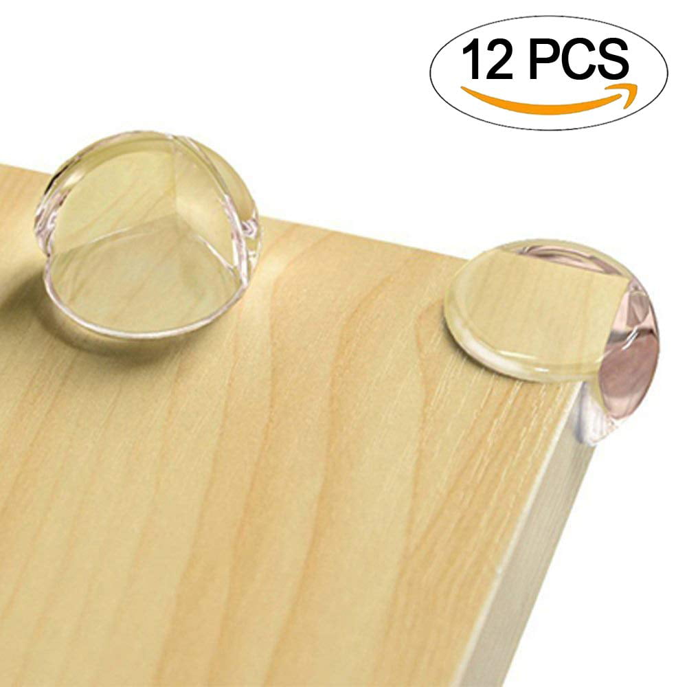 Plastic Covers Protector Guards Child Proof Rubber Cabinet Cushion Cover Best High Resistant Furniture Corner Bumper Clear Edge Bumpers for Baby Safety from Table Corners Skyla Homes 12-Pack 