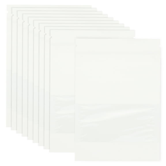 Uxcell Coin Envelopes, 200 Pack 5" x 3.5" Resealable Kraft Paper Packets Small Coin Envelope with Clear Window and Zip, White