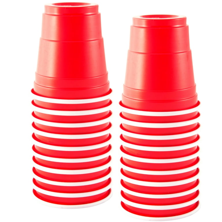 (20) Mini Red Plastic Solo Cups 2oz Plastic Shot Glasses Disposable Cup  Jello Shots, Perfect Size for Serving Condiments Snacks Samples Tastings  Beer