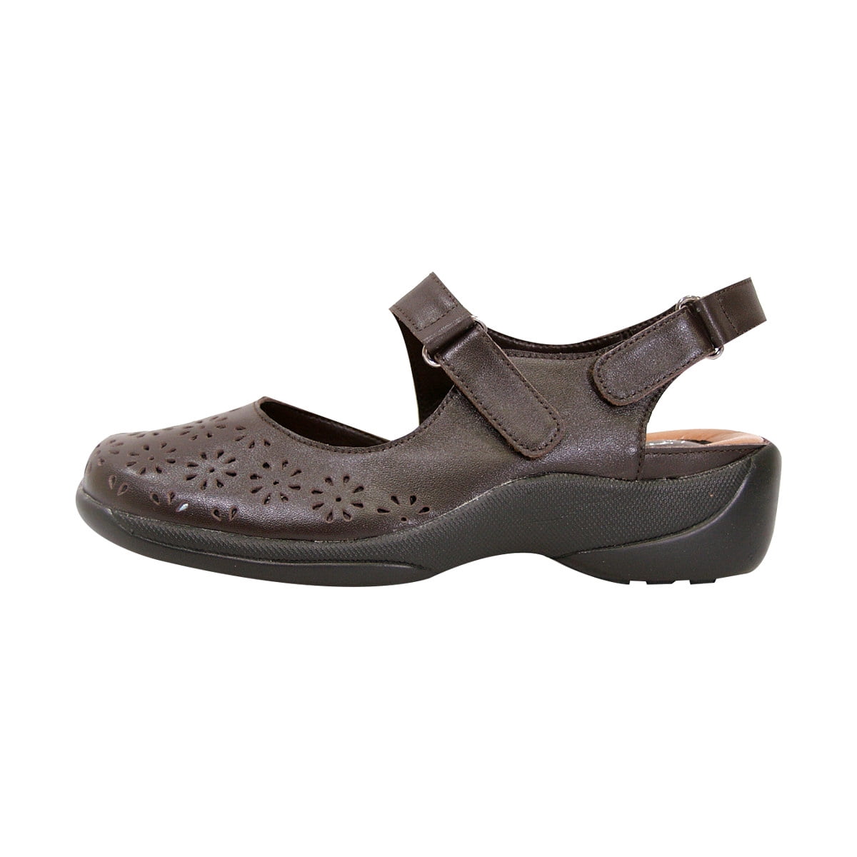PEERAGE Kylie Women Extra Wide Width Slingback Comfort Sandal BROWN 8