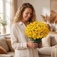 thumbnail image 6 of 21 Artificial Chrysanthemums 5 Pieces, Lifelike Silk Mum Stems for DIY Floral Arrangements, Home Decor for Wedding Vase, Bulk Artificial Flowers for Craft Projects, 6 of 7